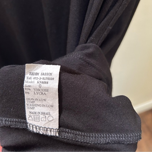Kedem Sasson ~new ~ Hi Lo Black Tunic A-Line Tank in size 0 (US up to size 10) - Picture 6 of 9